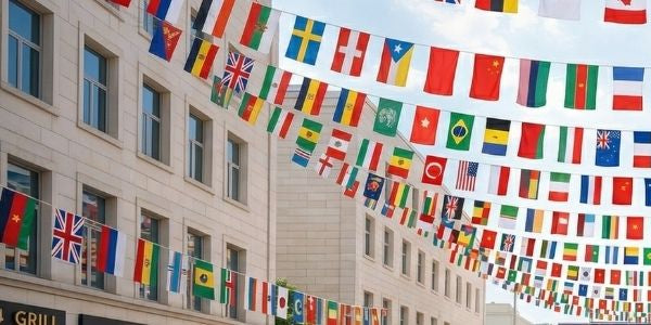 Rectangular Country Bunting Flags - 206 Country