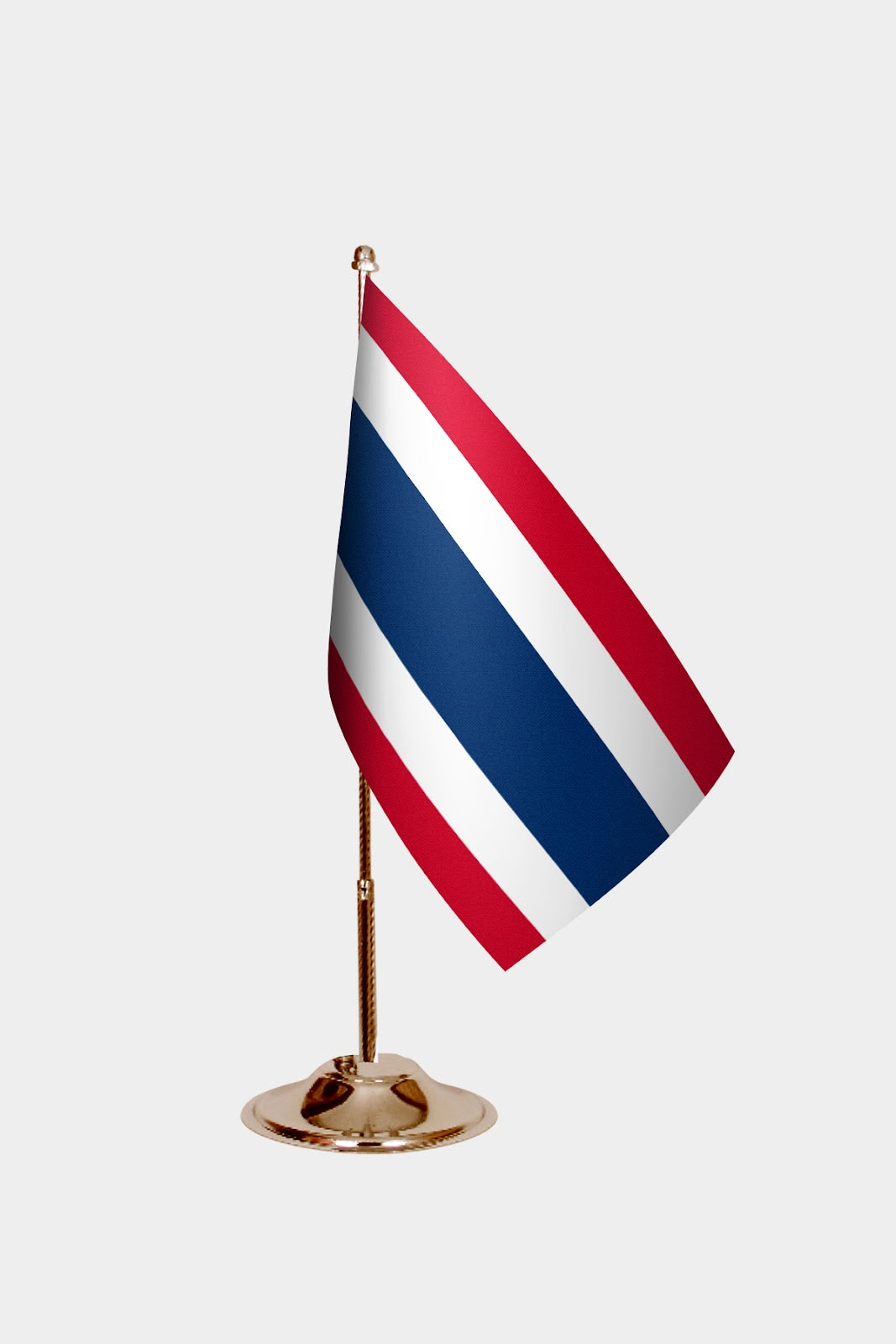 Thailand Gold Desk Flag - Premium Metal Stand