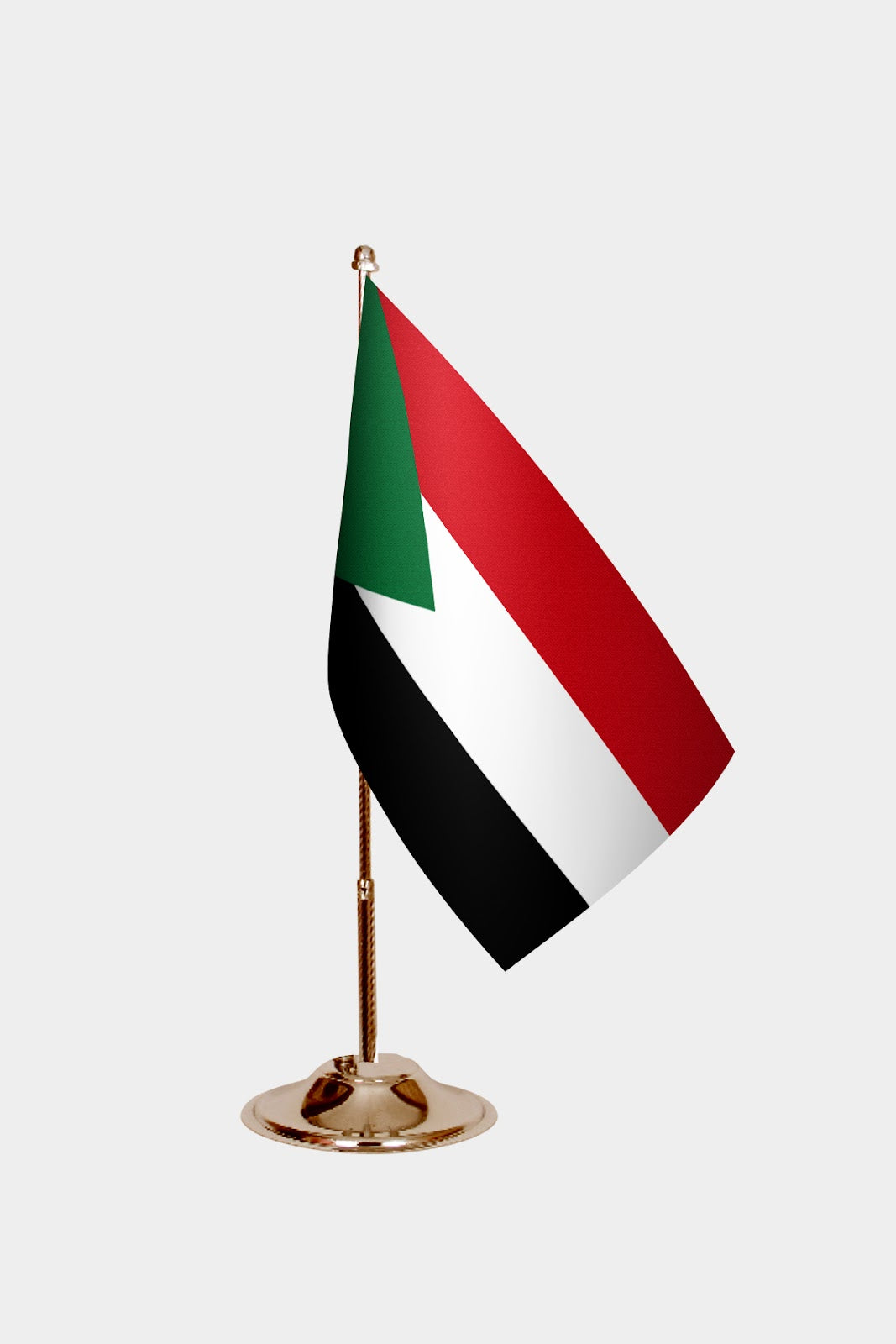 South Sudan Gold Desk Flag - Premium Metal Stand