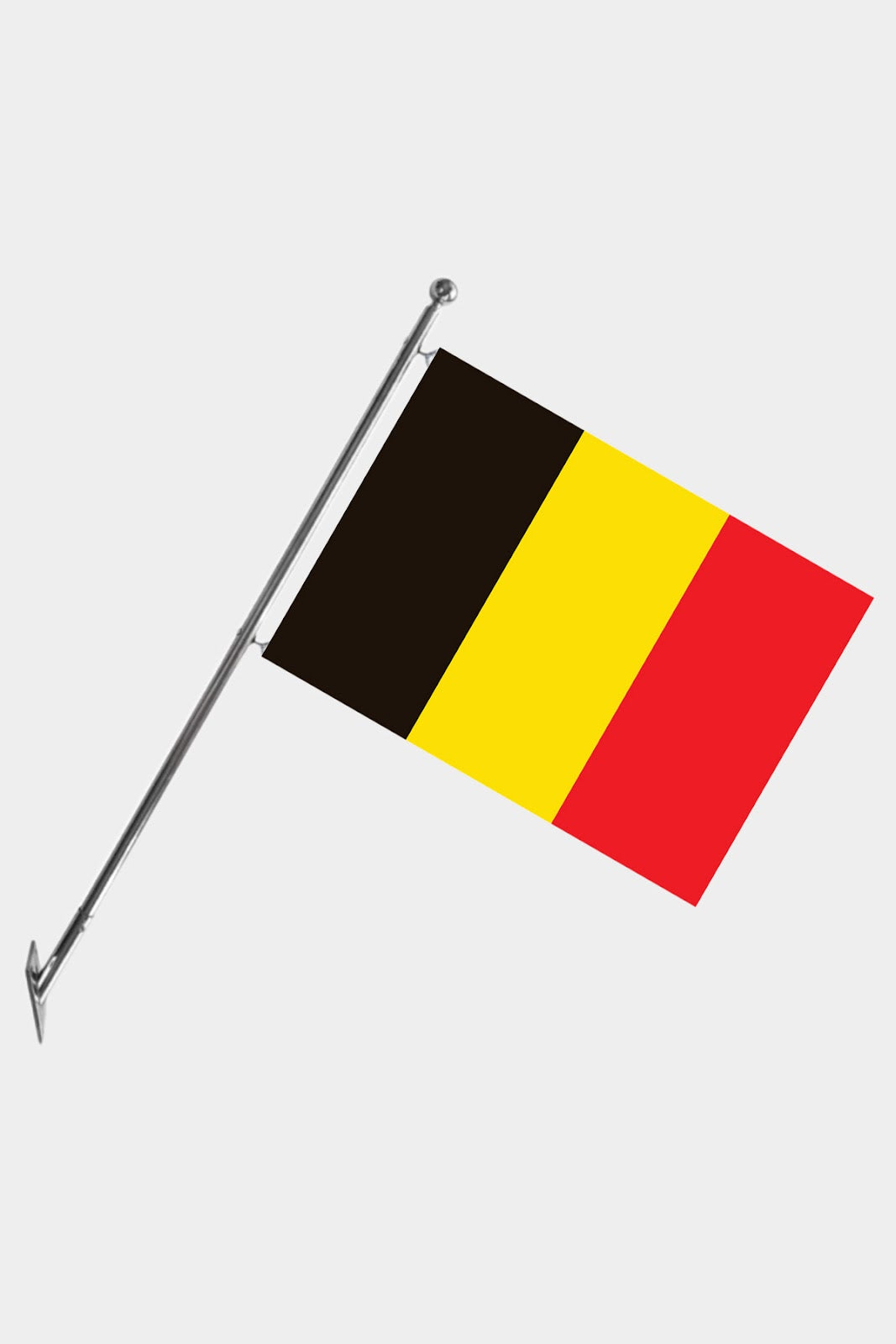 Belgium Wall-Mounted Telescopic Flagpole Set — Polyester