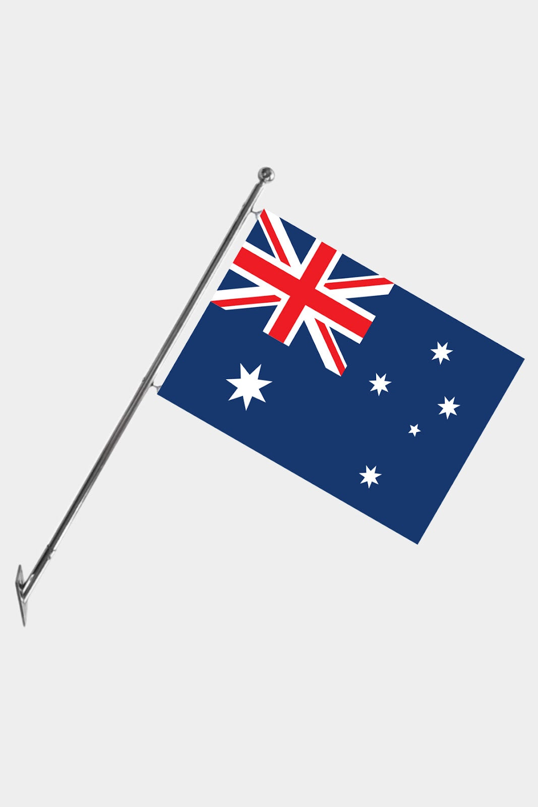 Australia Wall-Mounted Telescopic Flagpole Set — Polyester