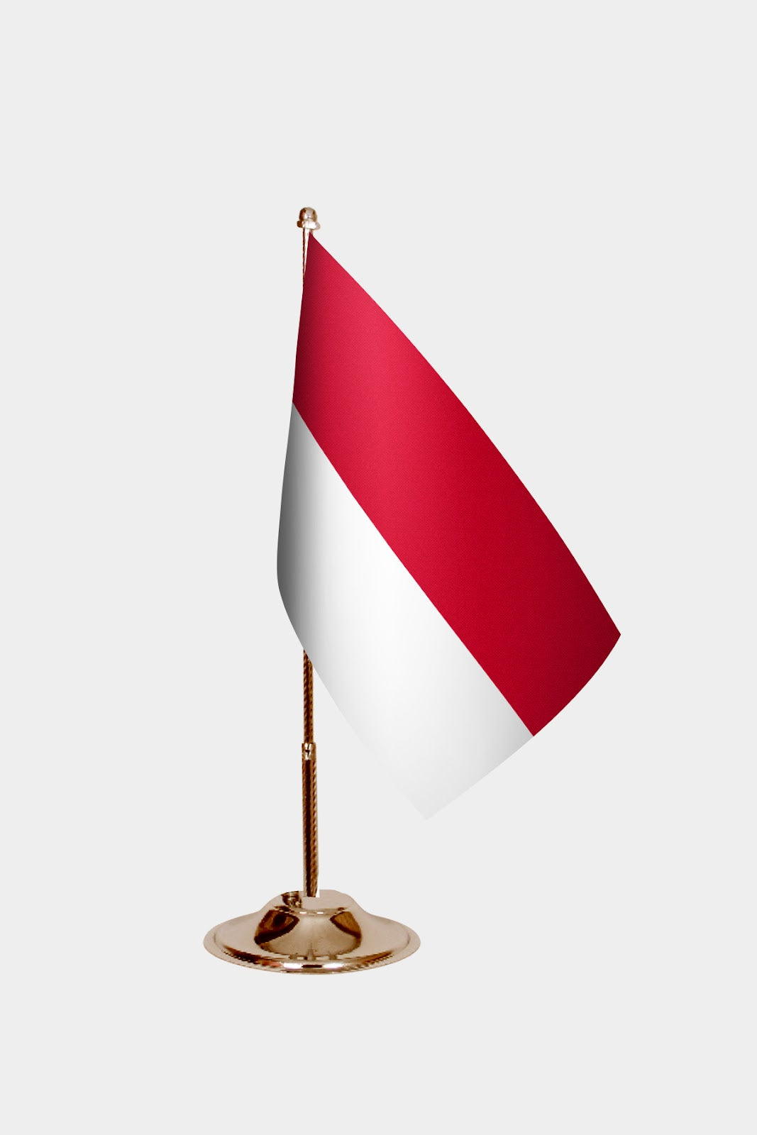 Monaco Gold Desk Flag - Premium Metal Stand