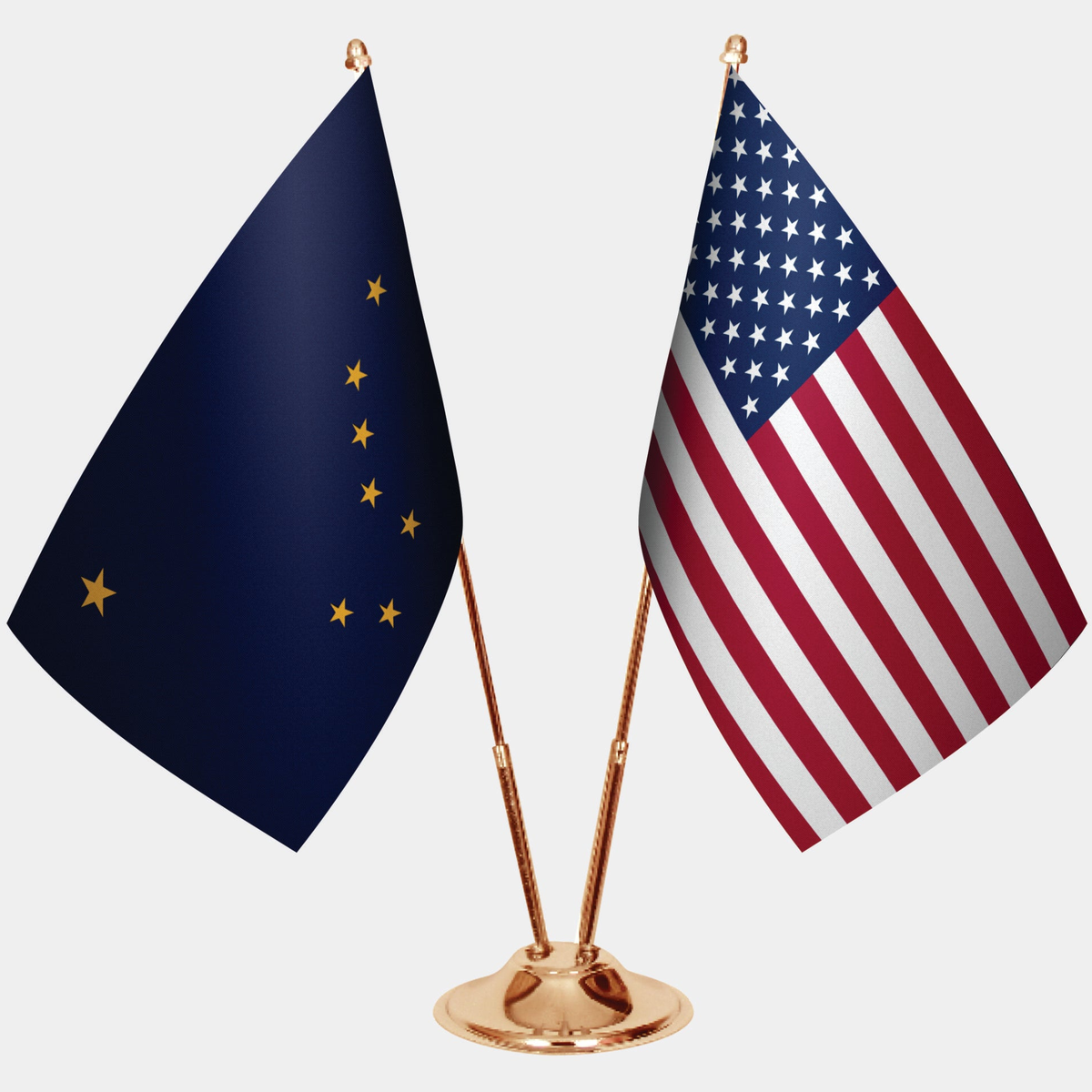 Alaska Gold Desk Flag