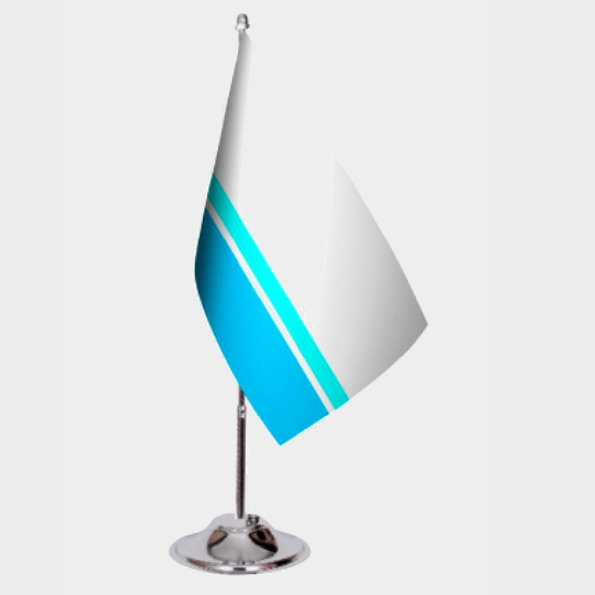 Mountain Altay Desk Flag - Premium Double-Layer Satin with Chrome L-Shaped Stand | Professional Quality Country Desk Flag for Government Offices and Institutions