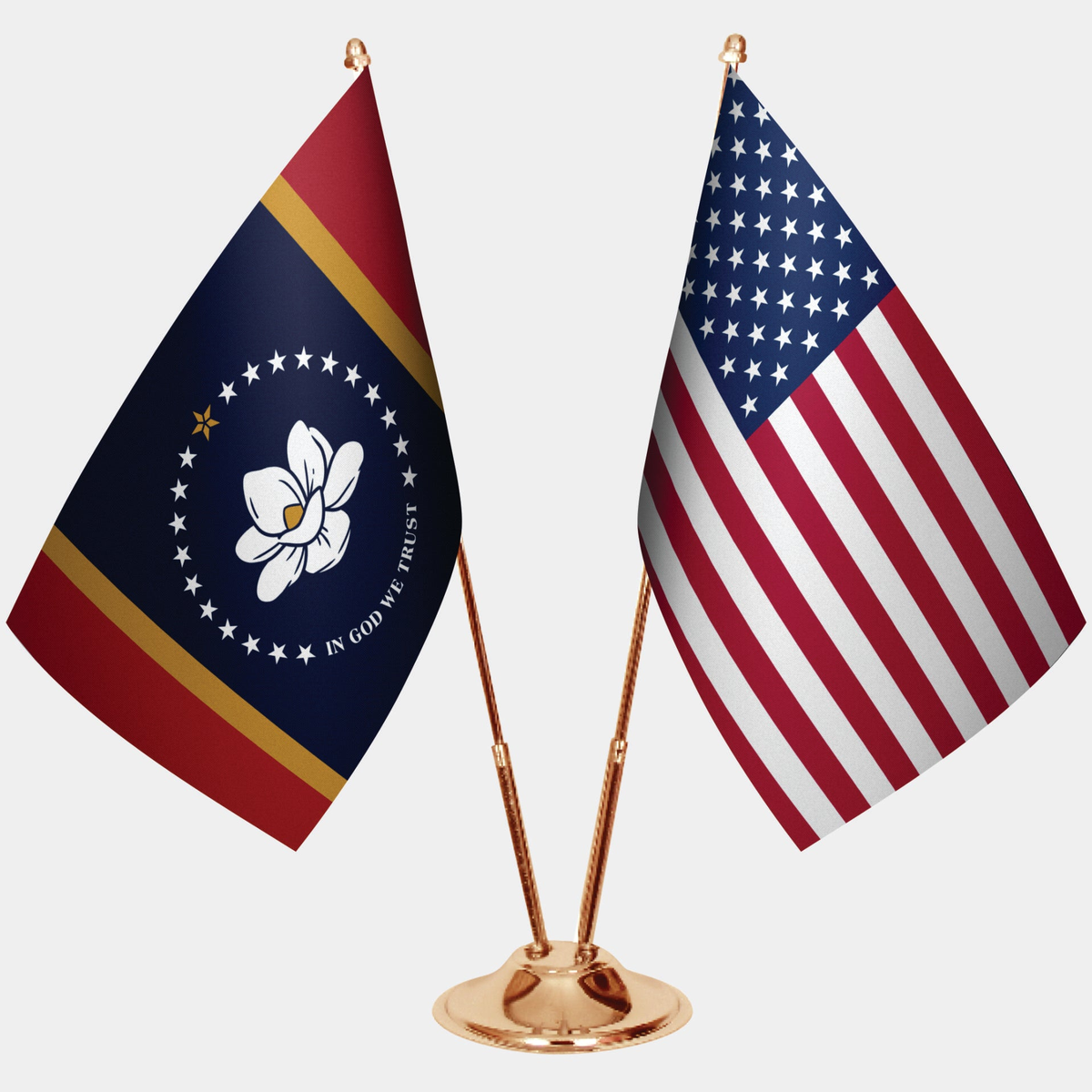 Mississippi Gold Desk Flag