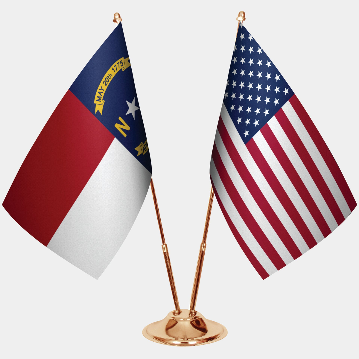North Carolina Gold Desk Flag