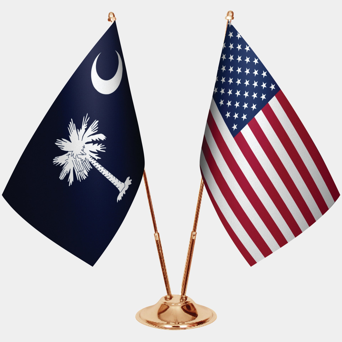 South Carolina Gold Desk Flag