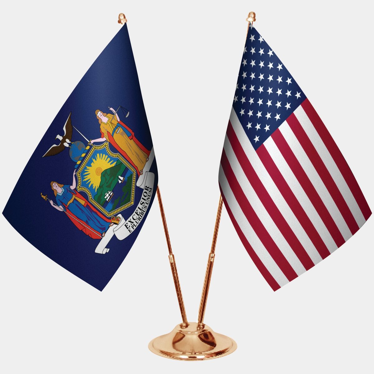 New York ve ABD Masa Bayrağı Seti