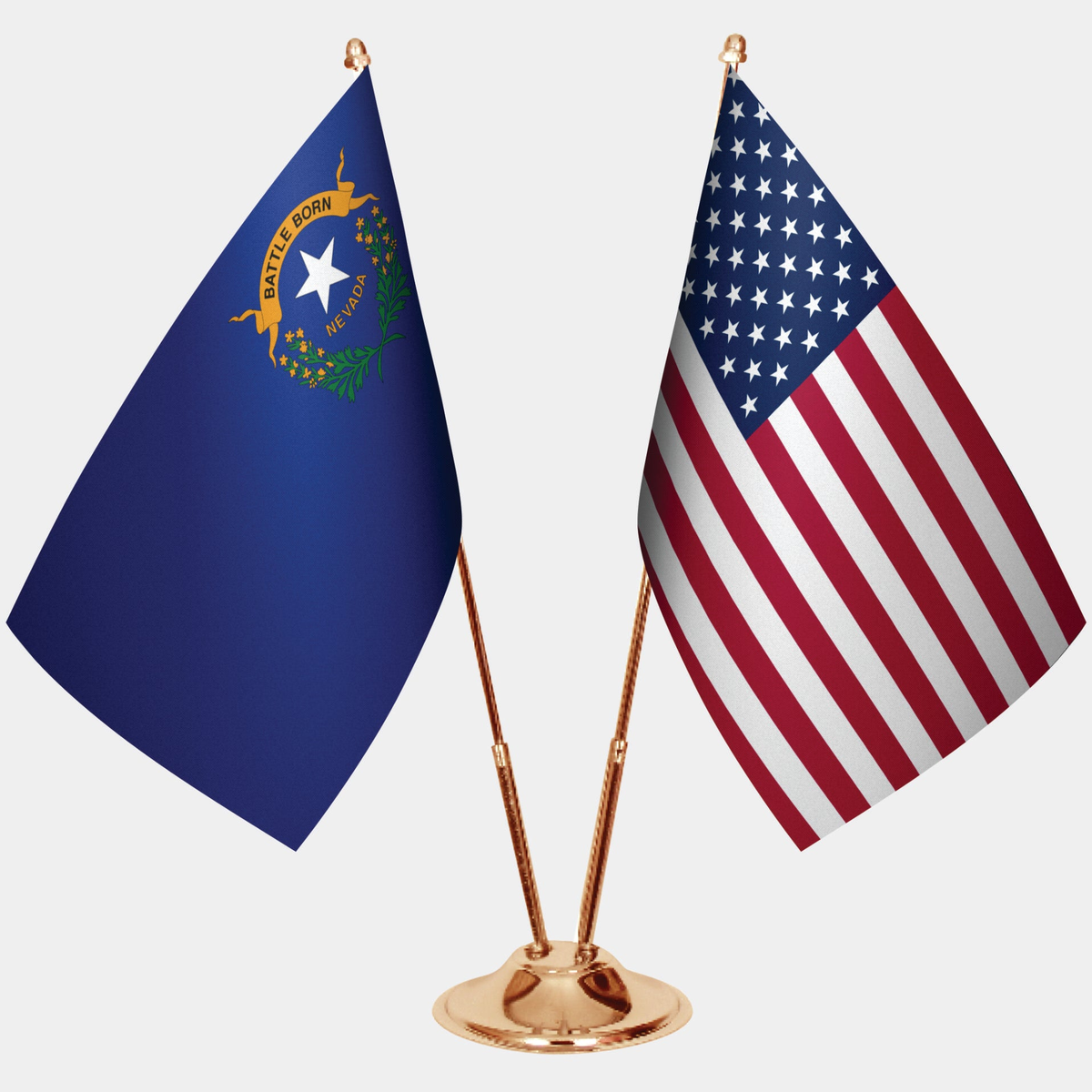 Nevada ve ABD Masa Bayrağı Seti
