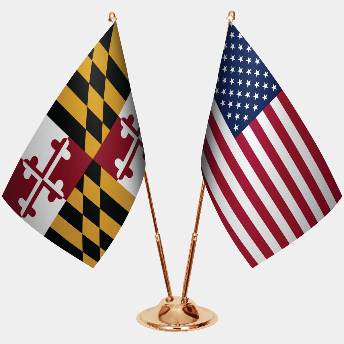 Maryland ve ABD Masa Bayrağı Seti