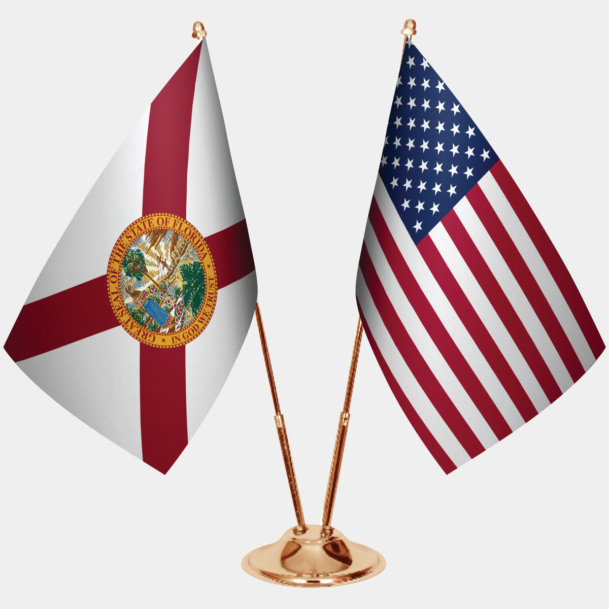 Florida ve ABD Masa Bayrağı Seti