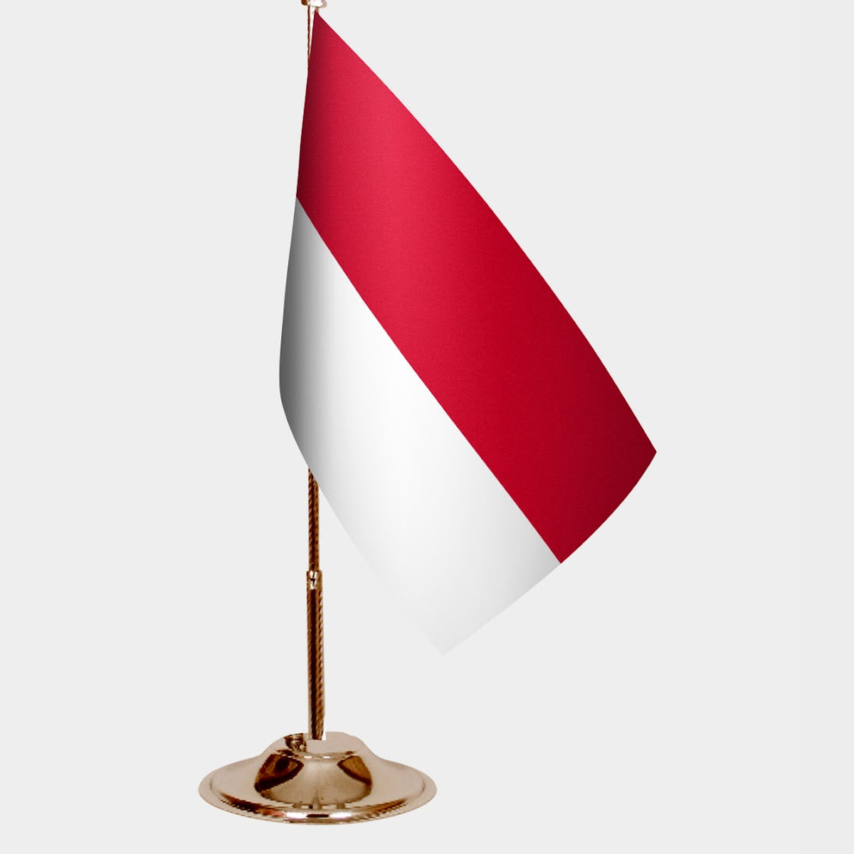 Monaco Gold Desk Flag - Premium Metal Stand