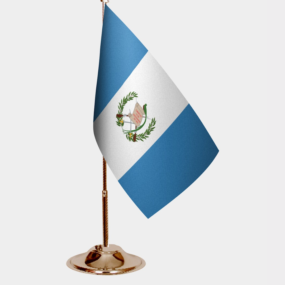 Guatemala Gold Desk Flag - Premium Metal Stand