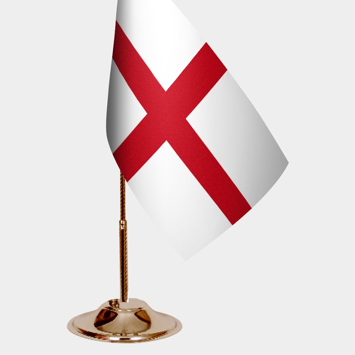 United Kingdom Gold Desk Flag - Premium Metal Stand
