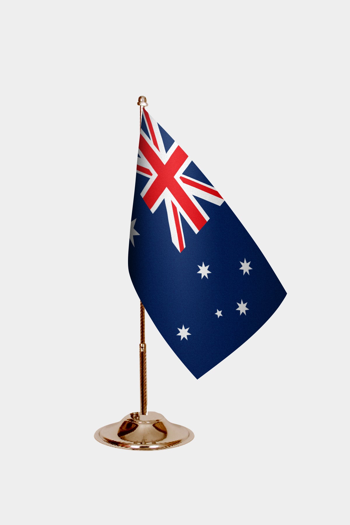 Australia Gold Desk Flag - Premium Metal Stand