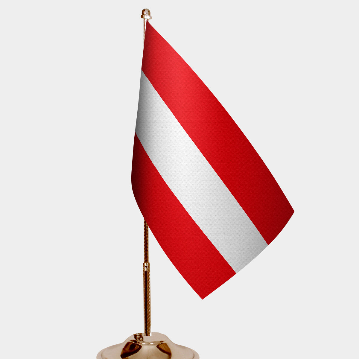 Austria Gold Desk Flag - Premium Metal Stand