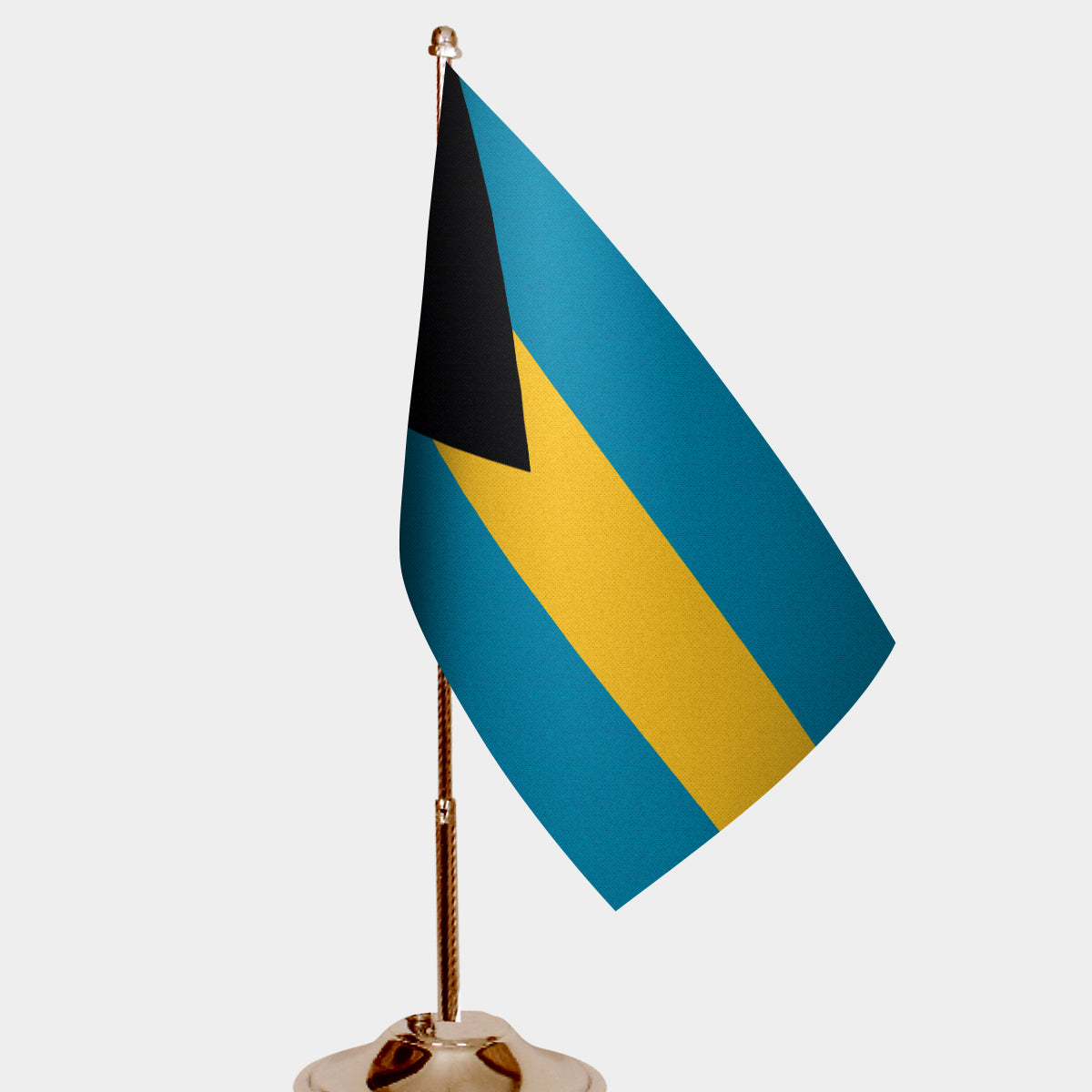Bahama Gold Desk Flag - Premium Metal Stand