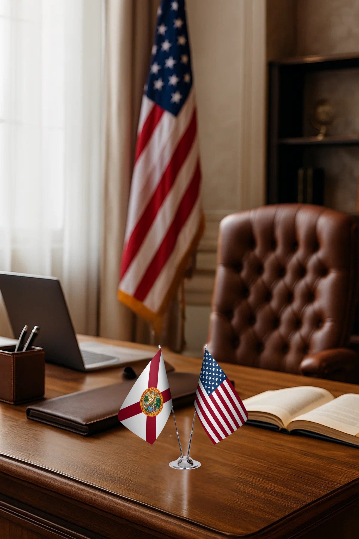 Florida Gold Desk Flag