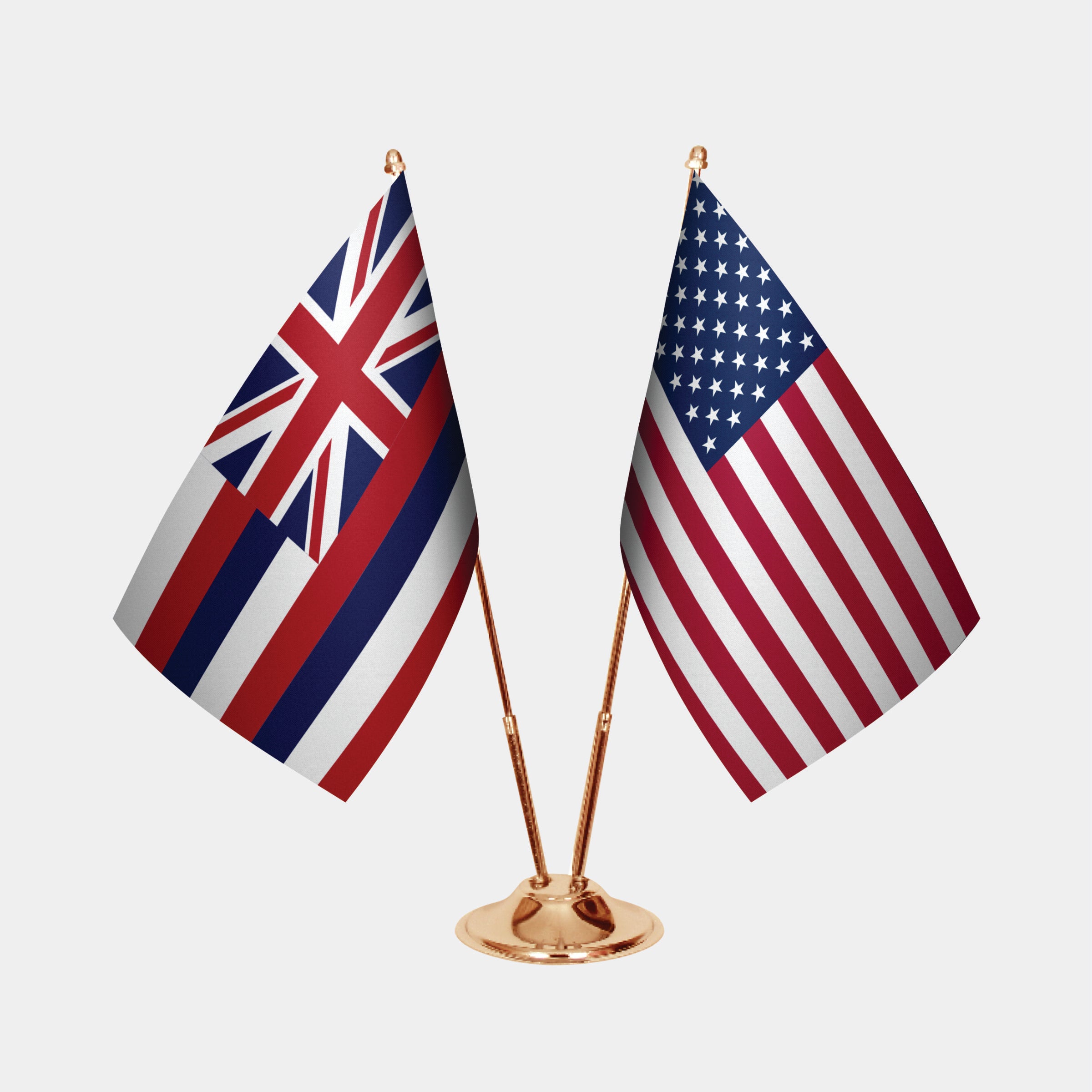 Hawaii ve ABD Masa Bayrağı Seti