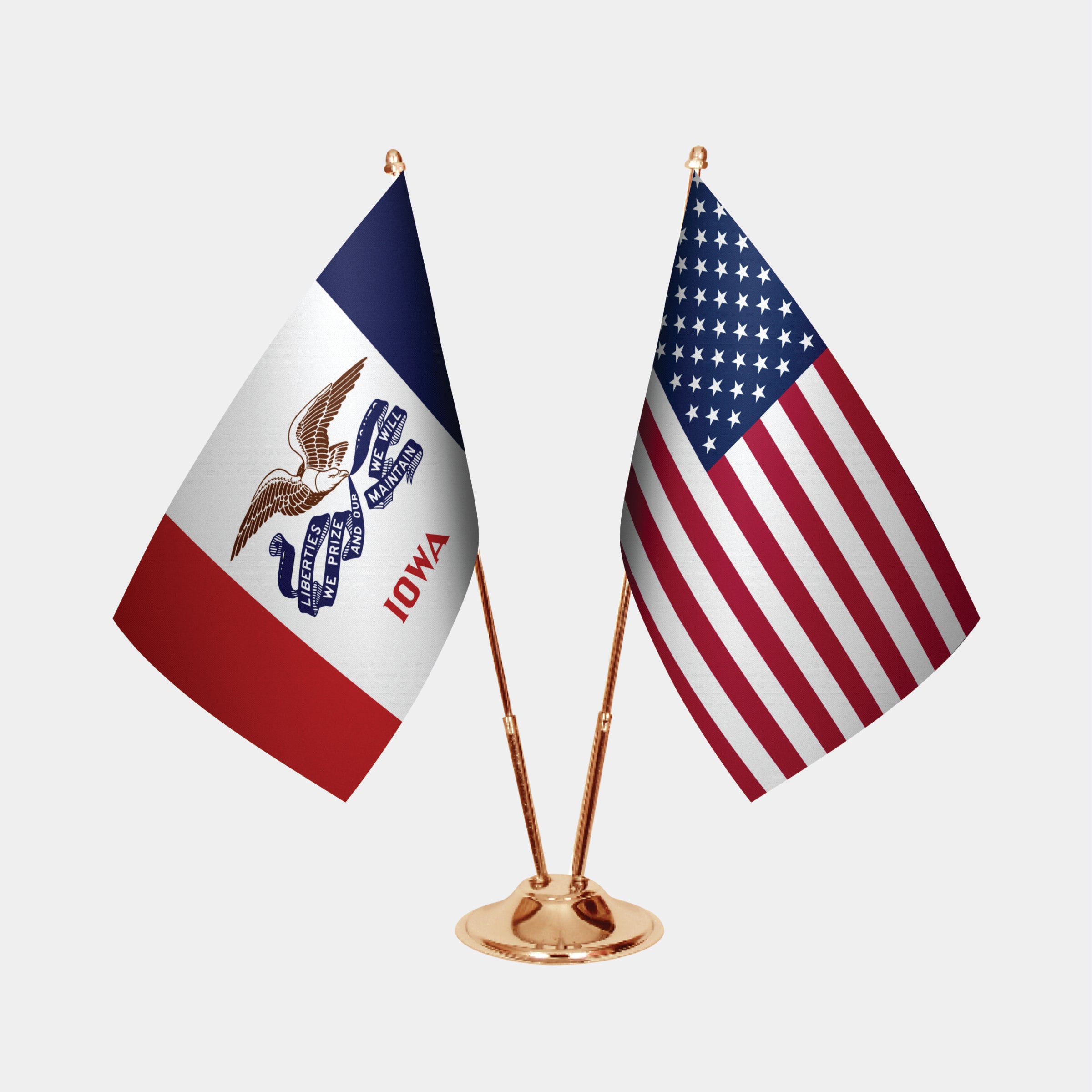 Iowa Gold Desk Flag