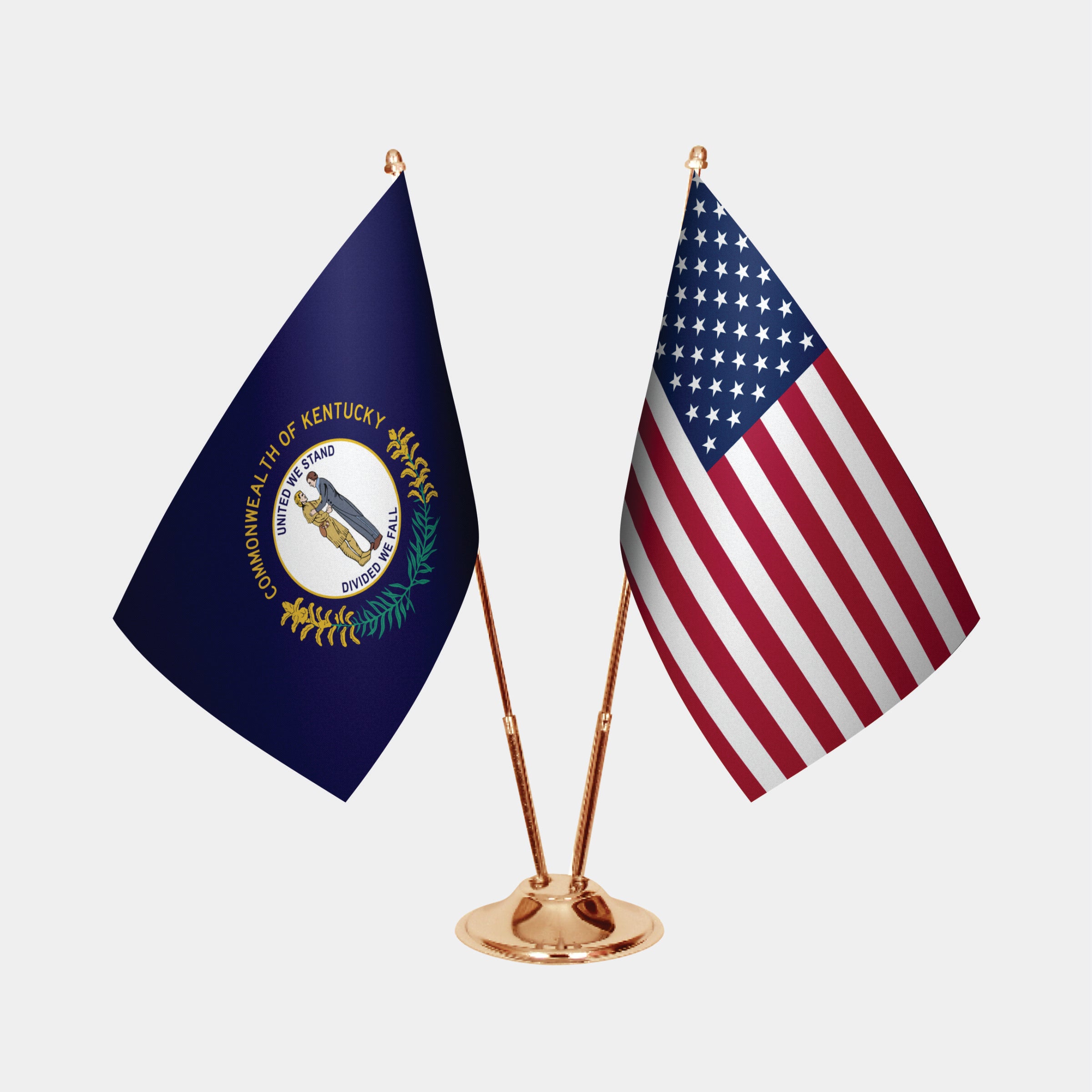 Kentucky ve ABD Masa Bayrağı Seti