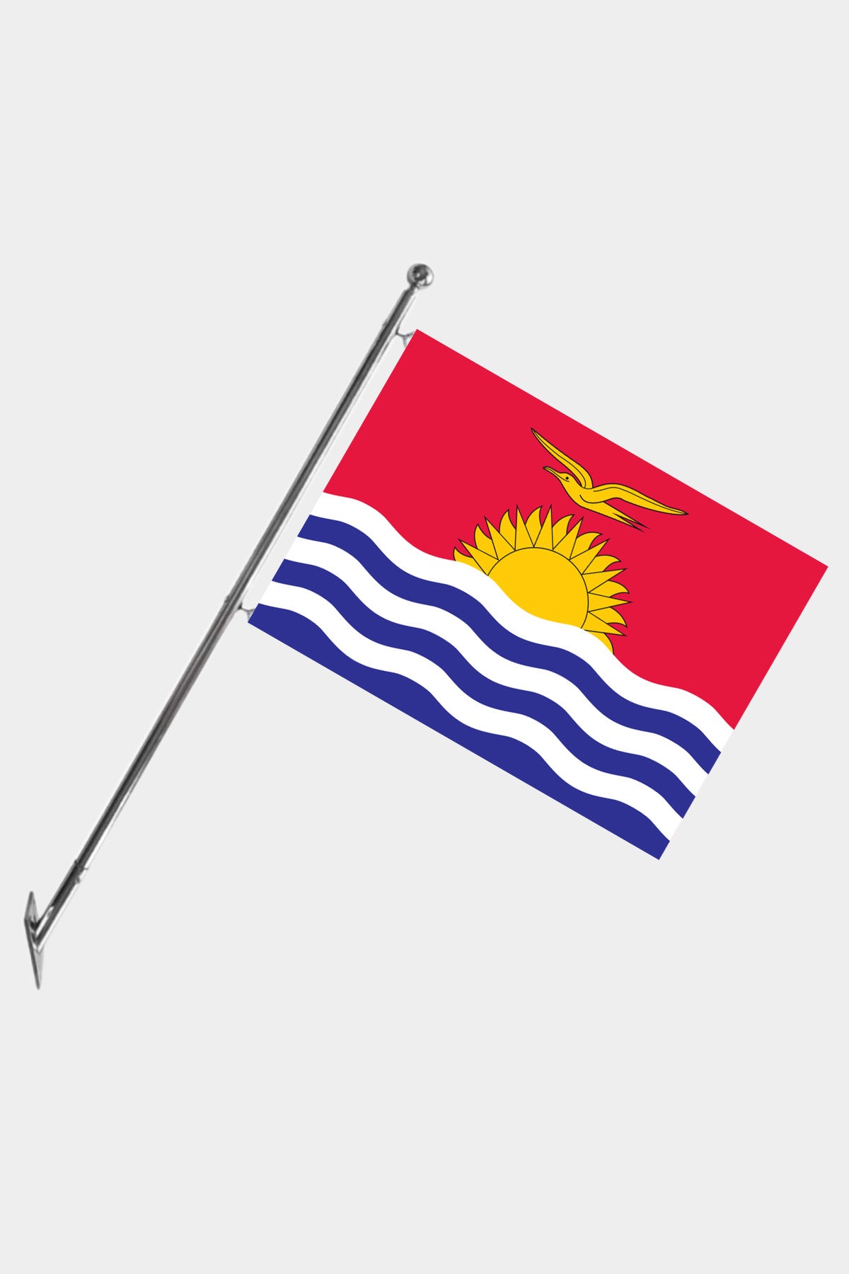 Kiribati Wall-Mounted Telescopic Flagpole Set — Polyester