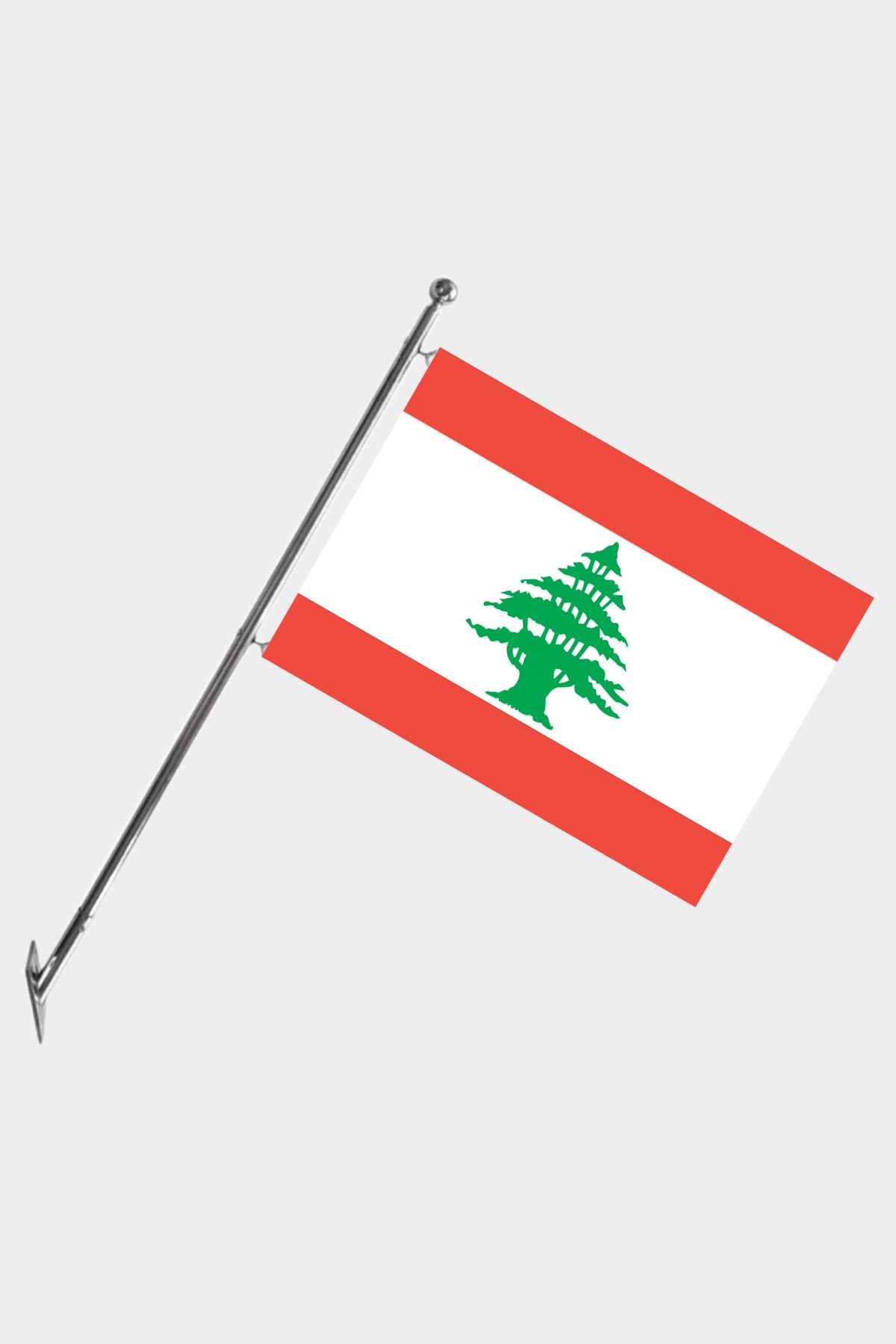 Lebanon Wall-Mounted Telescopic Flagpole Set — Polyester