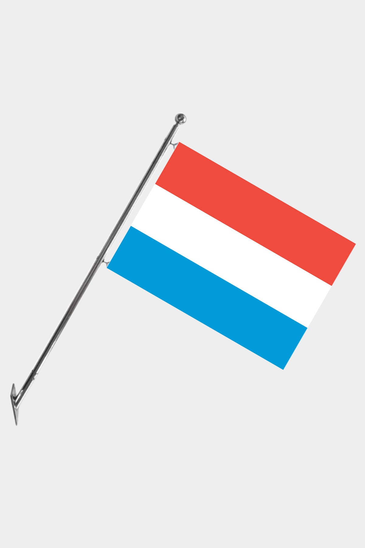 Luxembourg Wall-Mounted Telescopic Flagpole Set — Polyester