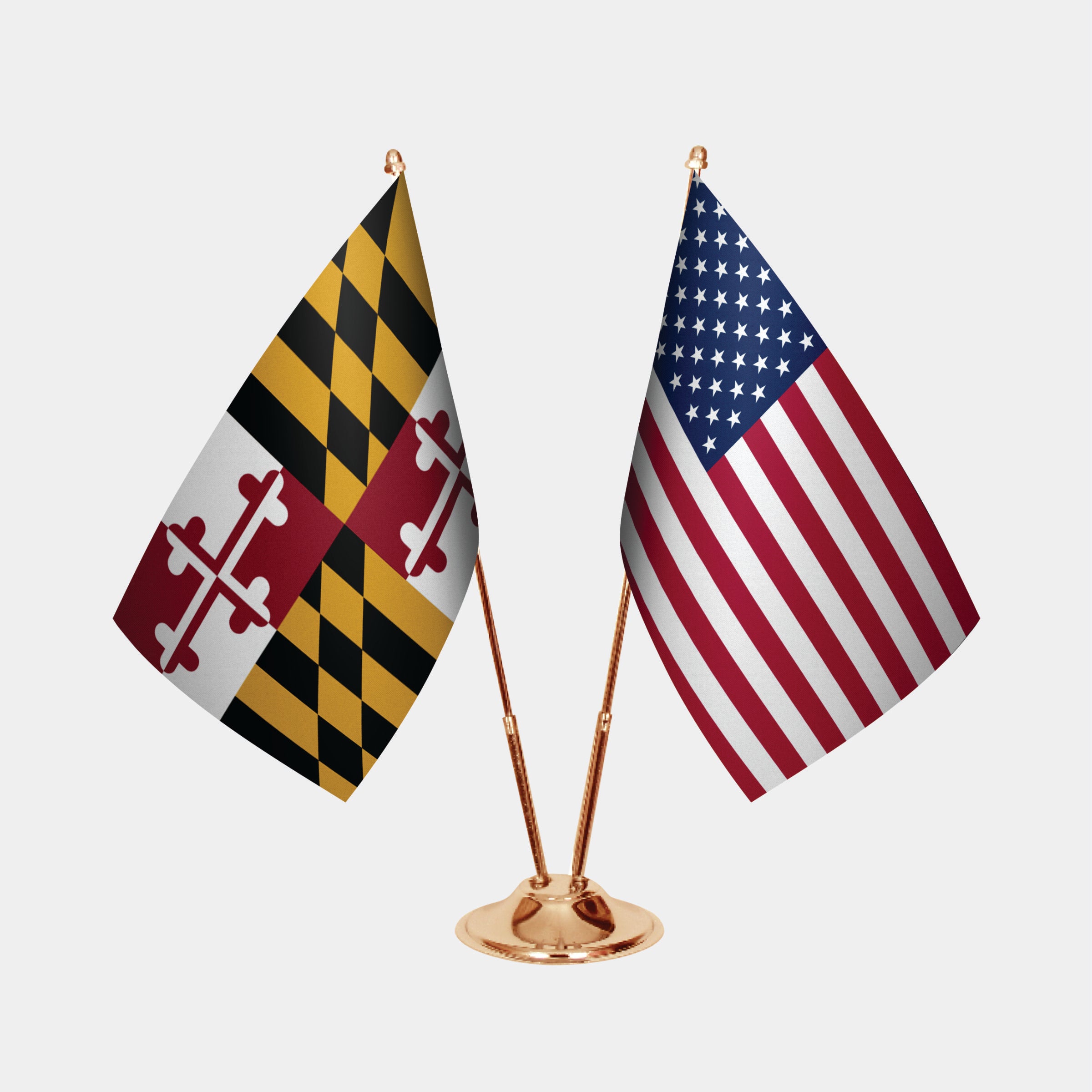 Maryland ve ABD Masa Bayrağı Seti