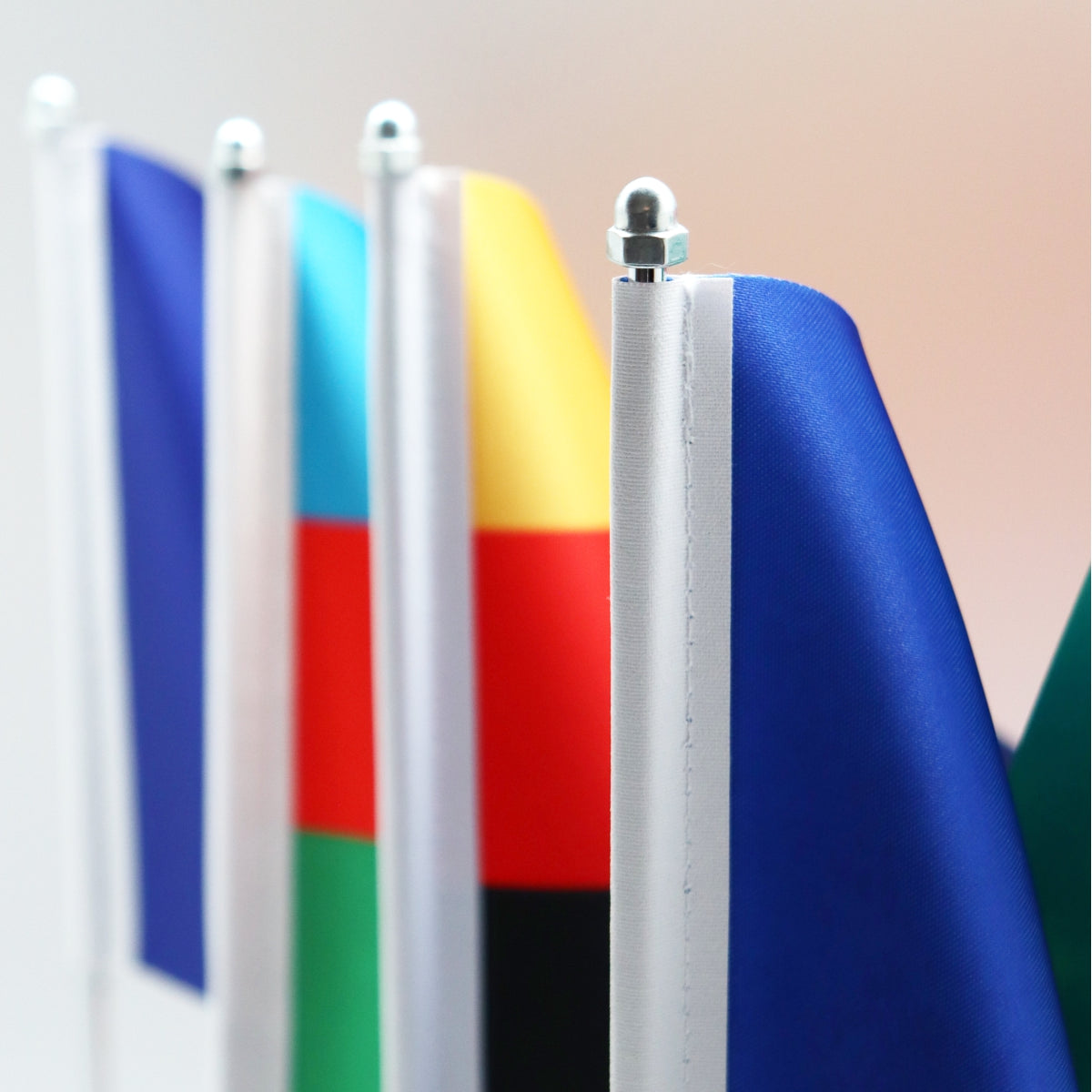 Abhazya Desk Flag - Premium Double-Layer Satin with Chrome L-Shaped Stand | Professional Quality Country Desk Flag for Government Offices and Institutions