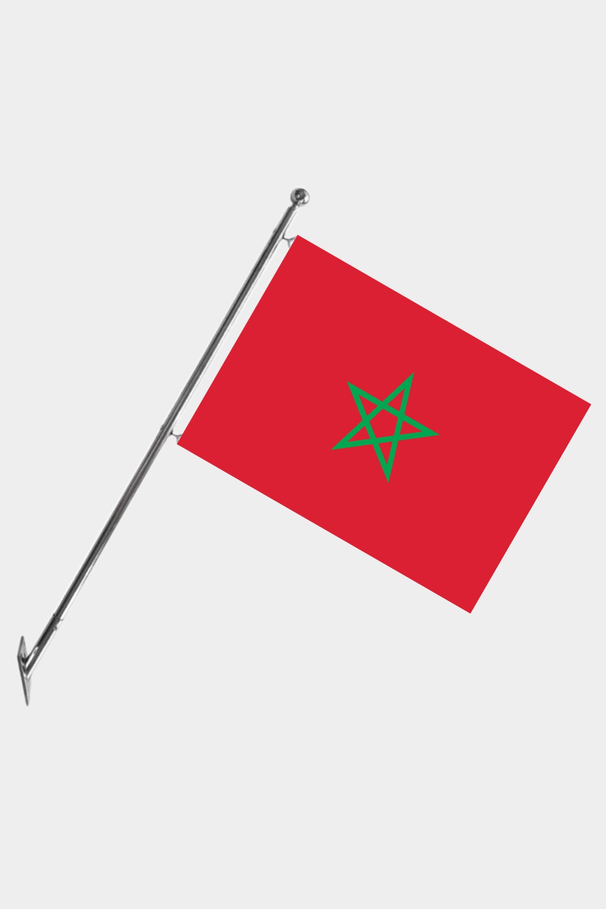 Morocco Wall-Mounted Telescopic Flagpole Set — Polyester