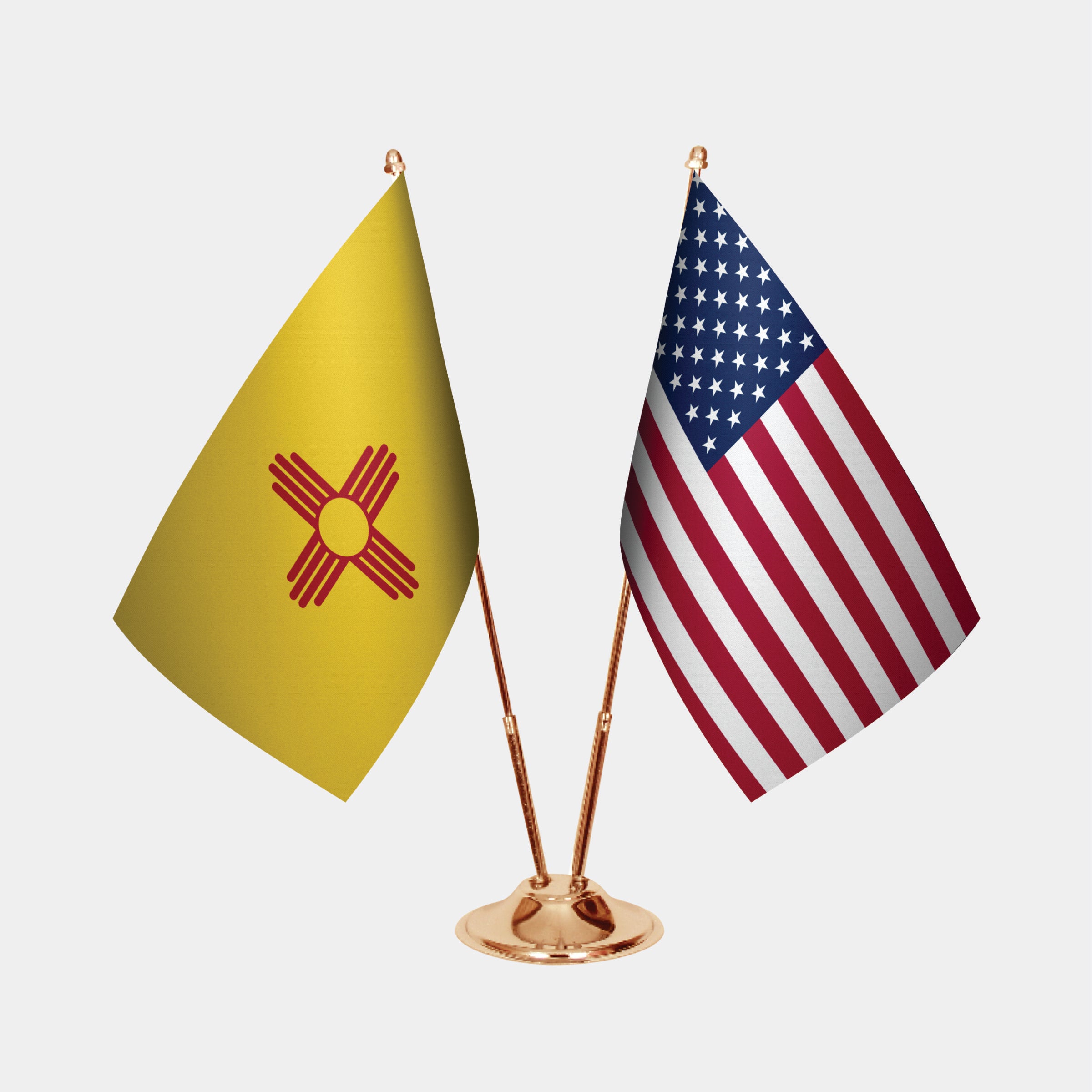 New Mexico Gold Desk Flag