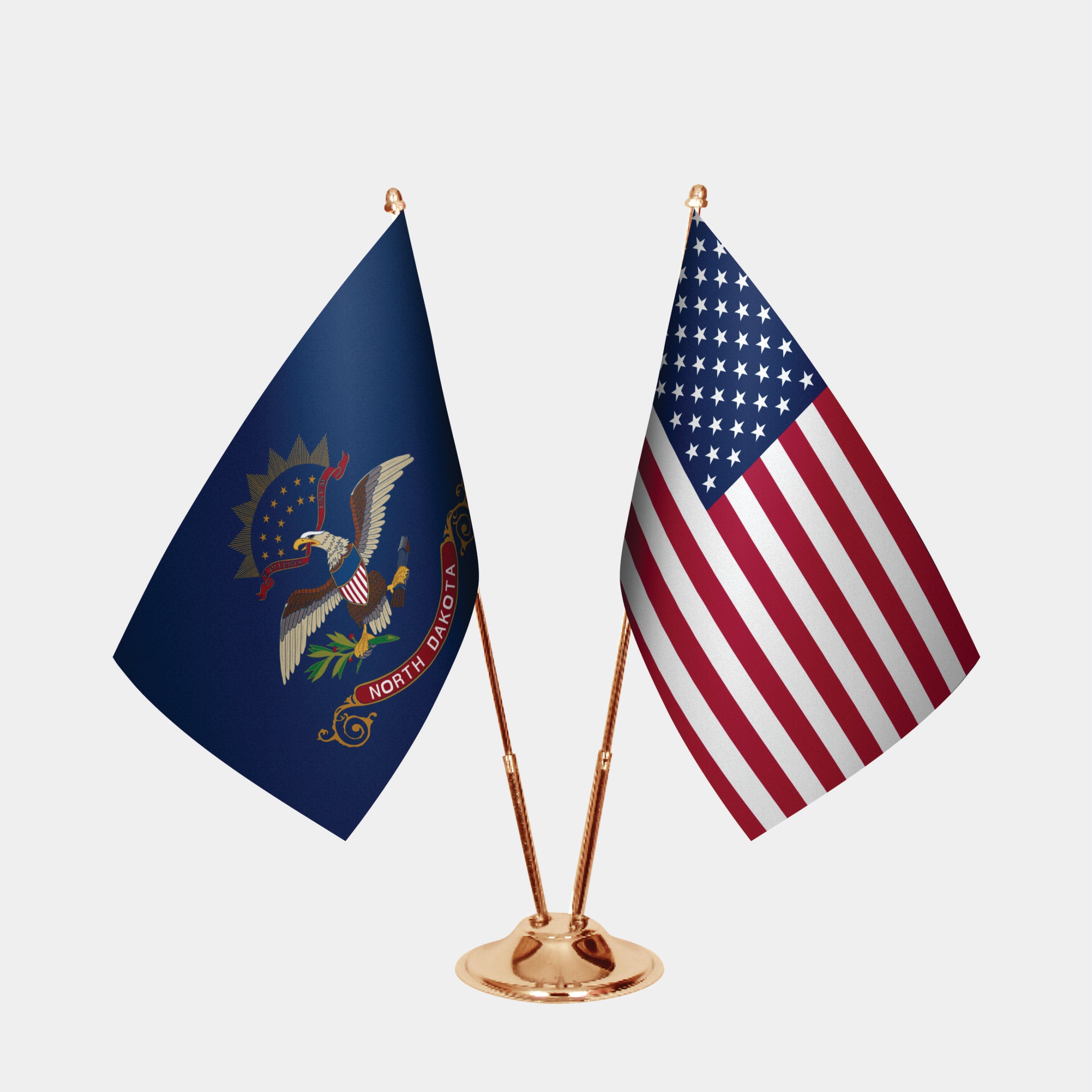 North Dakota Gold Desk Flag