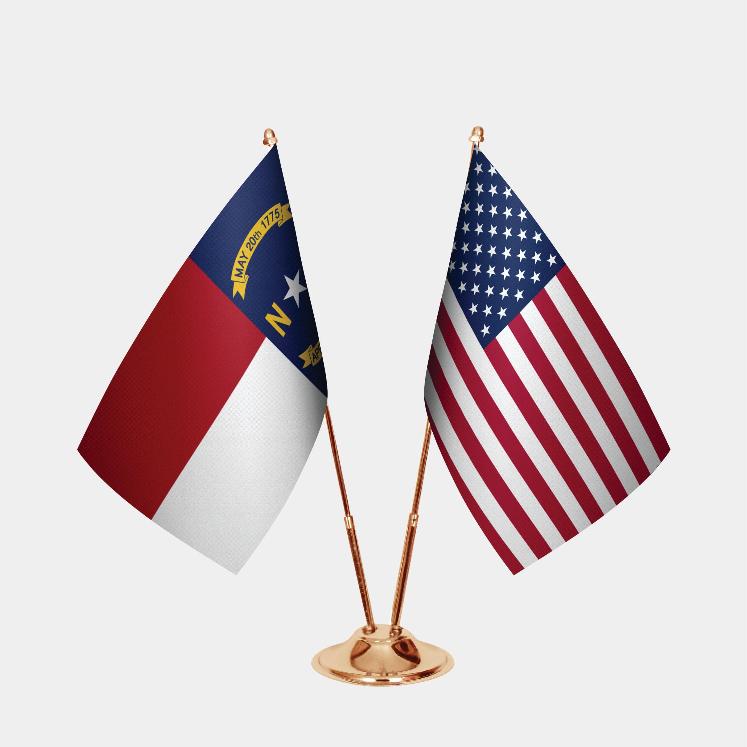 North Carolina Gold Desk Flag