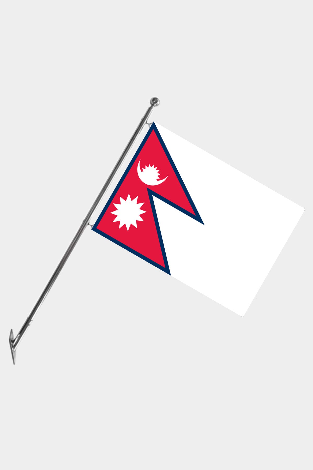 Nepal Wall-Mounted Telescopic Flagpole Set — Polyester