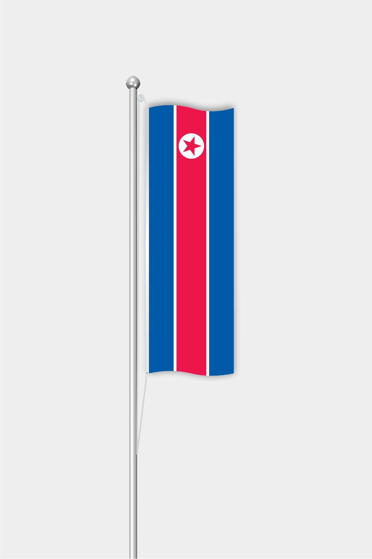 Outdoor Vertical North Korea Flag — Polyester