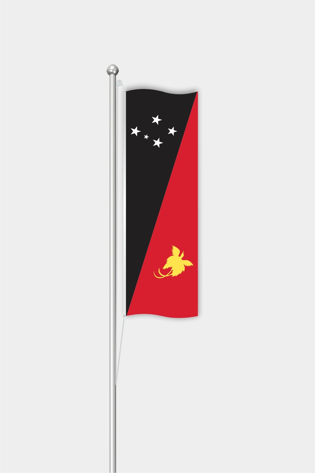 Outdoor Vertical Papua New Guinea Flag — Polyester