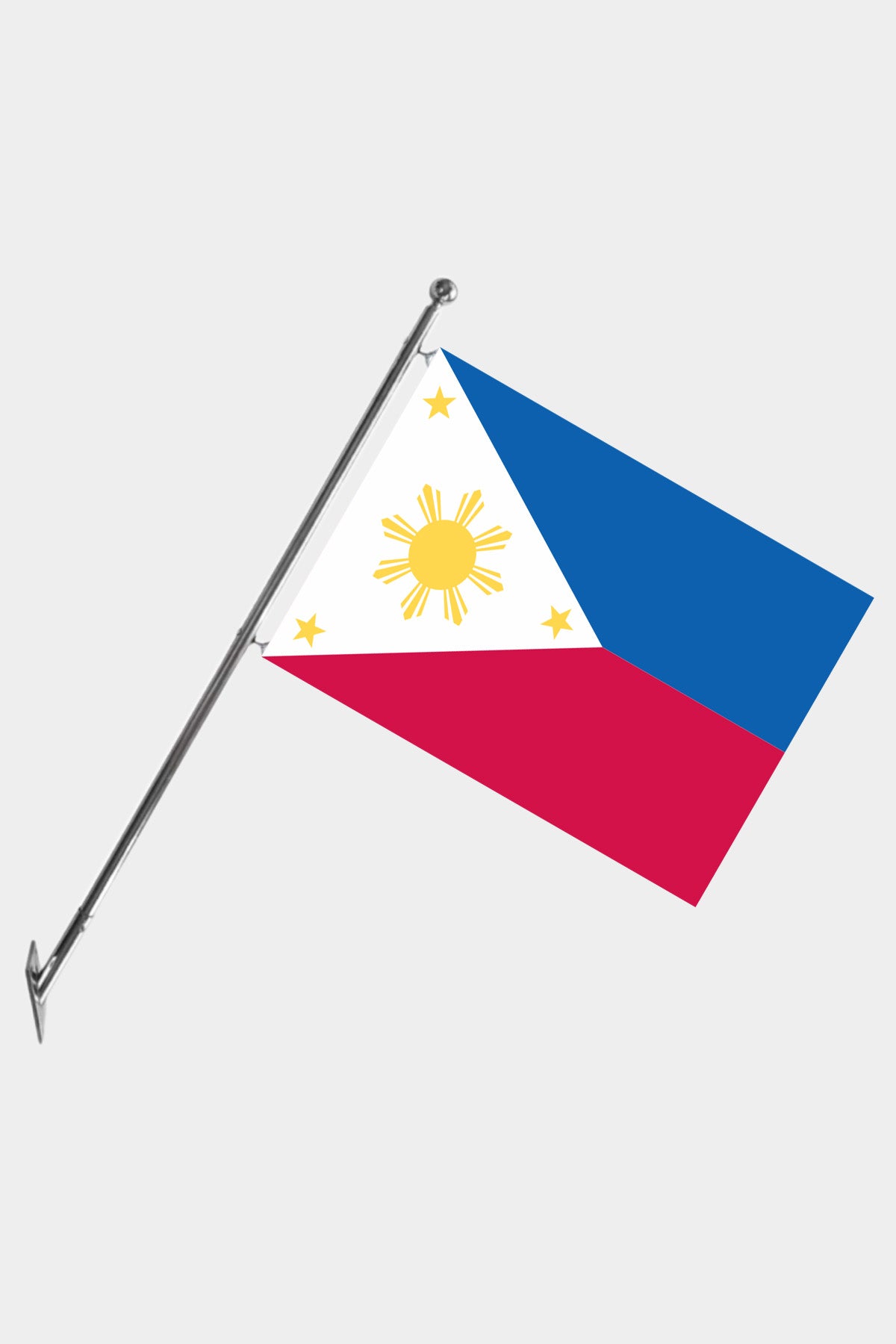 Philippines Wall-Mounted Telescopic Flagpole Set — Polyester