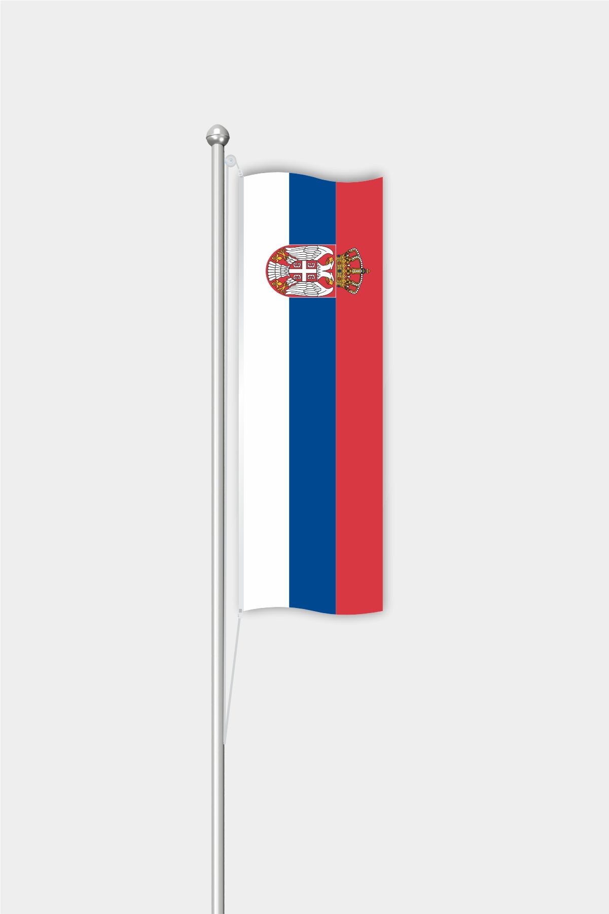 Outdoor Vertical Serbia Flag — Polyester
