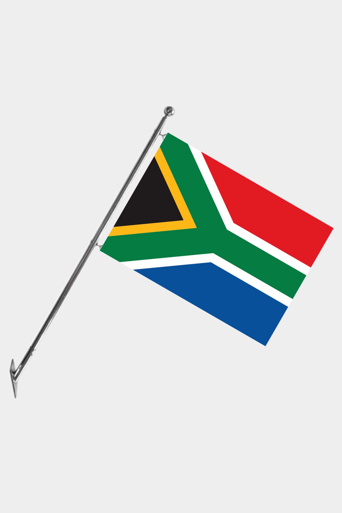 South Africa Wall-Mounted Telescopic Flagpole Set — Polyester