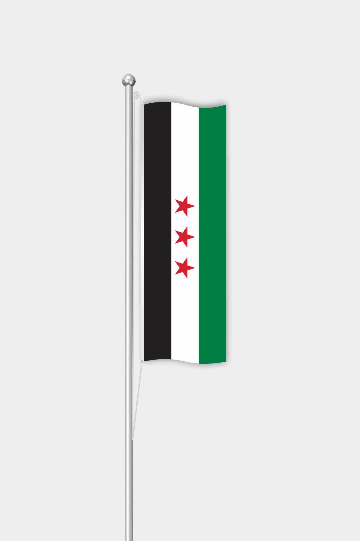Outdoor Vertical Syria Flag — Polyester
