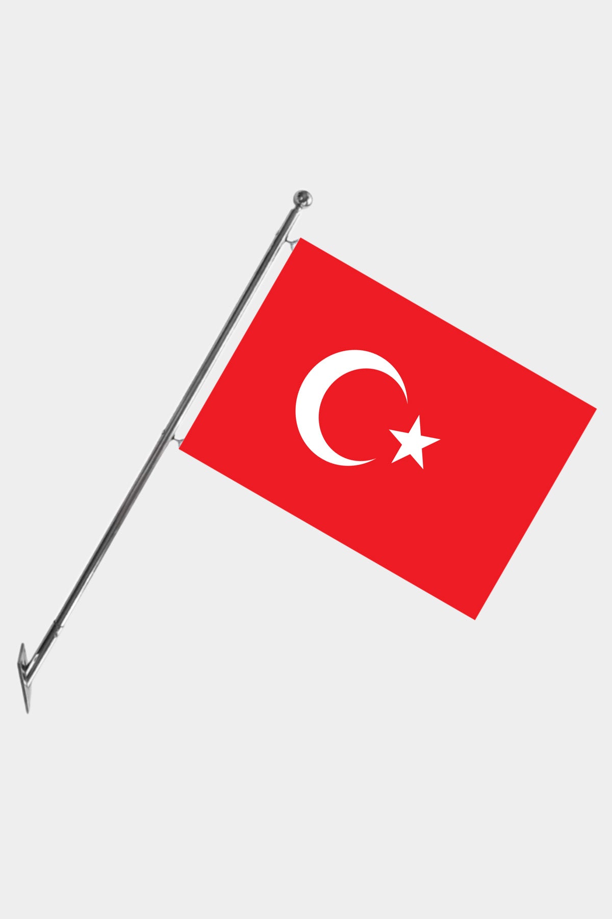 Turkey Wall-Mounted Telescopic Flagpole Set — Polyester