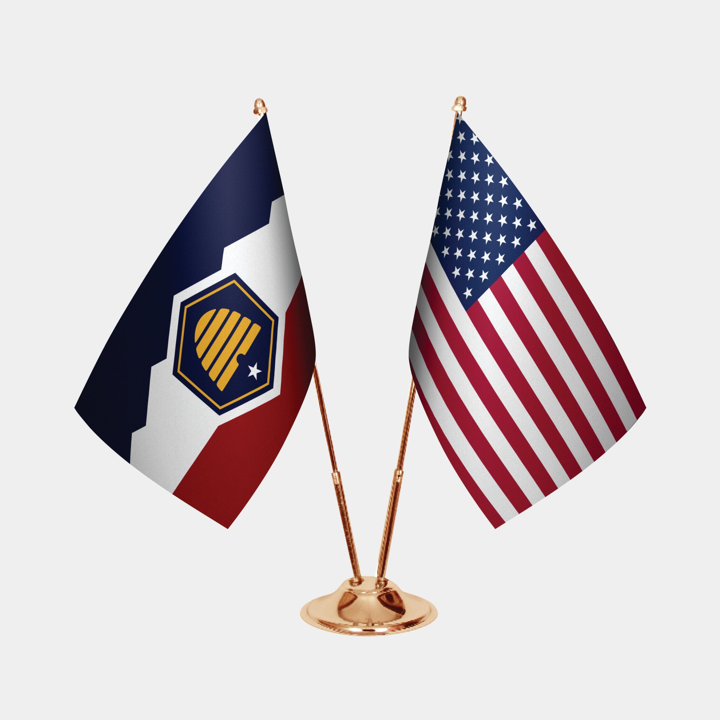 Utah Gold Desk Flag
