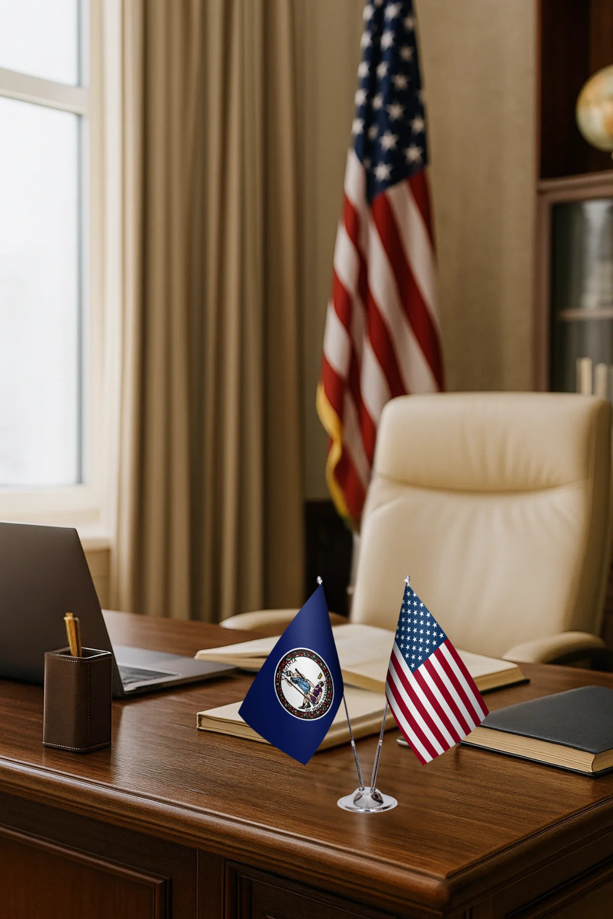 Virginia Gold Desk Flag