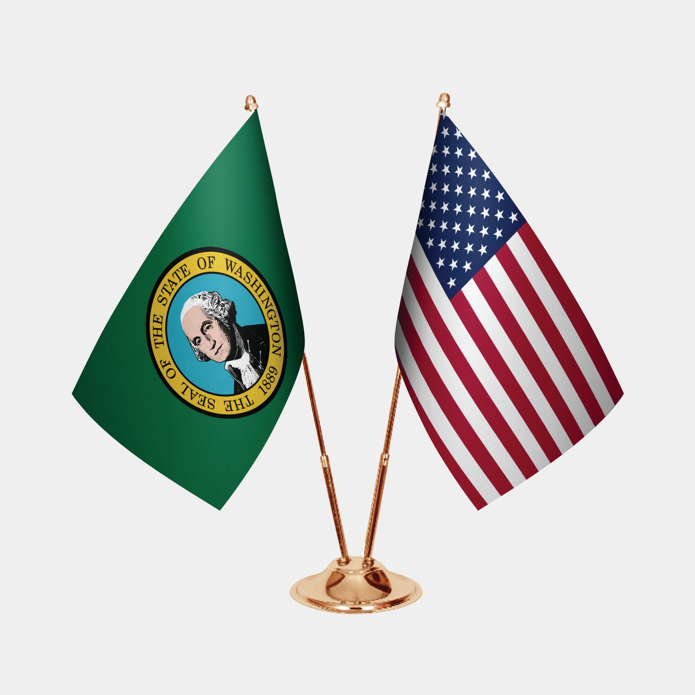 Washington ve ABD Masa Bayrağı Seti