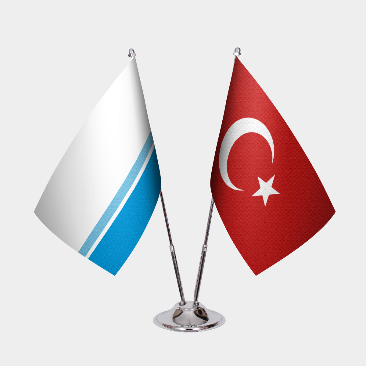 Altay Cumhuriyeti & Türkiye İkili Masa Bayrağı Seti