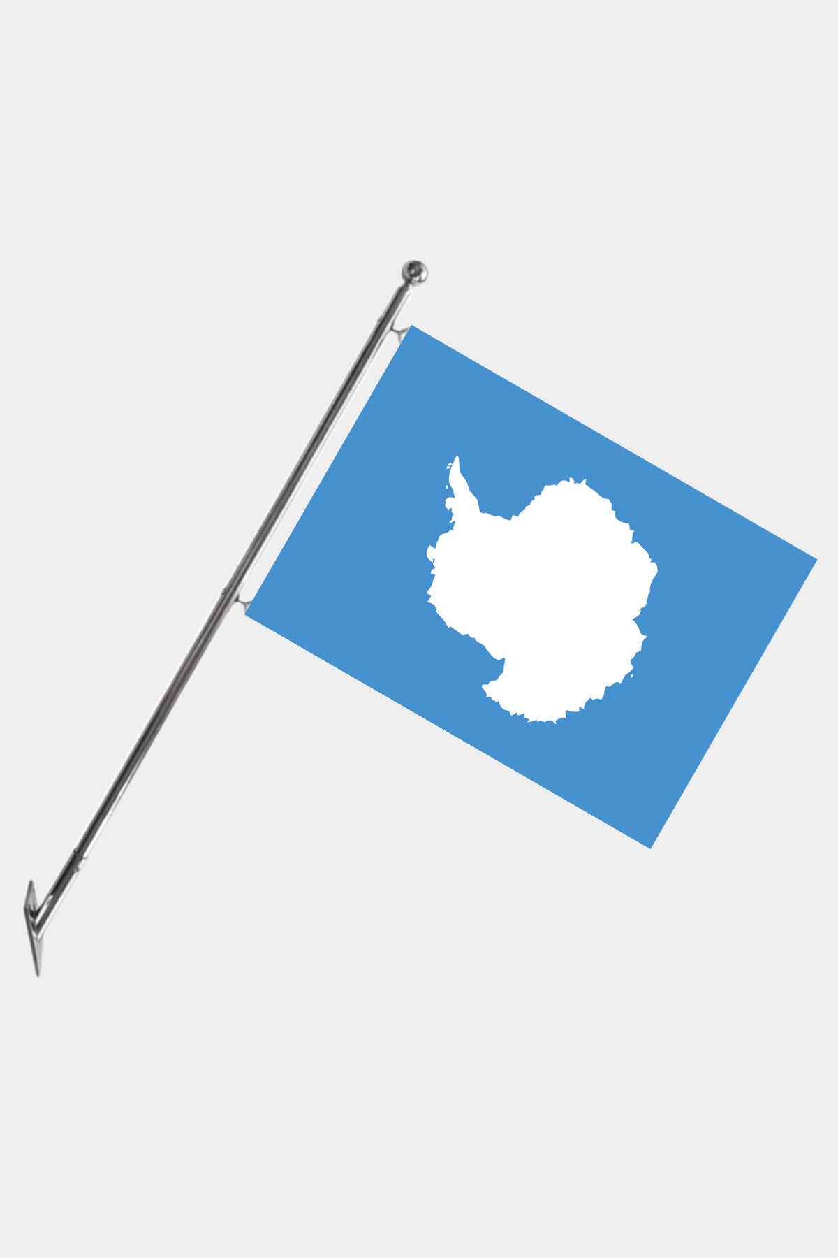Antarctica Wall-Mounted Telescopic Flagpole Set — Polyester