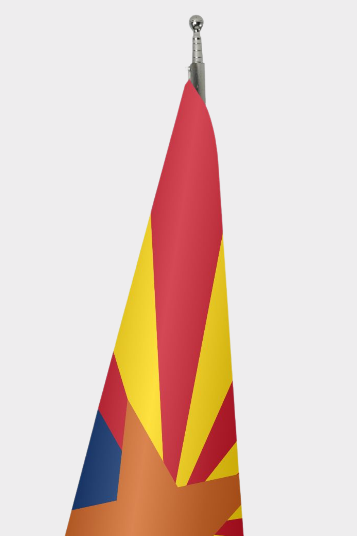 Arizona Indoor Flag — Gold-Plated Pole
