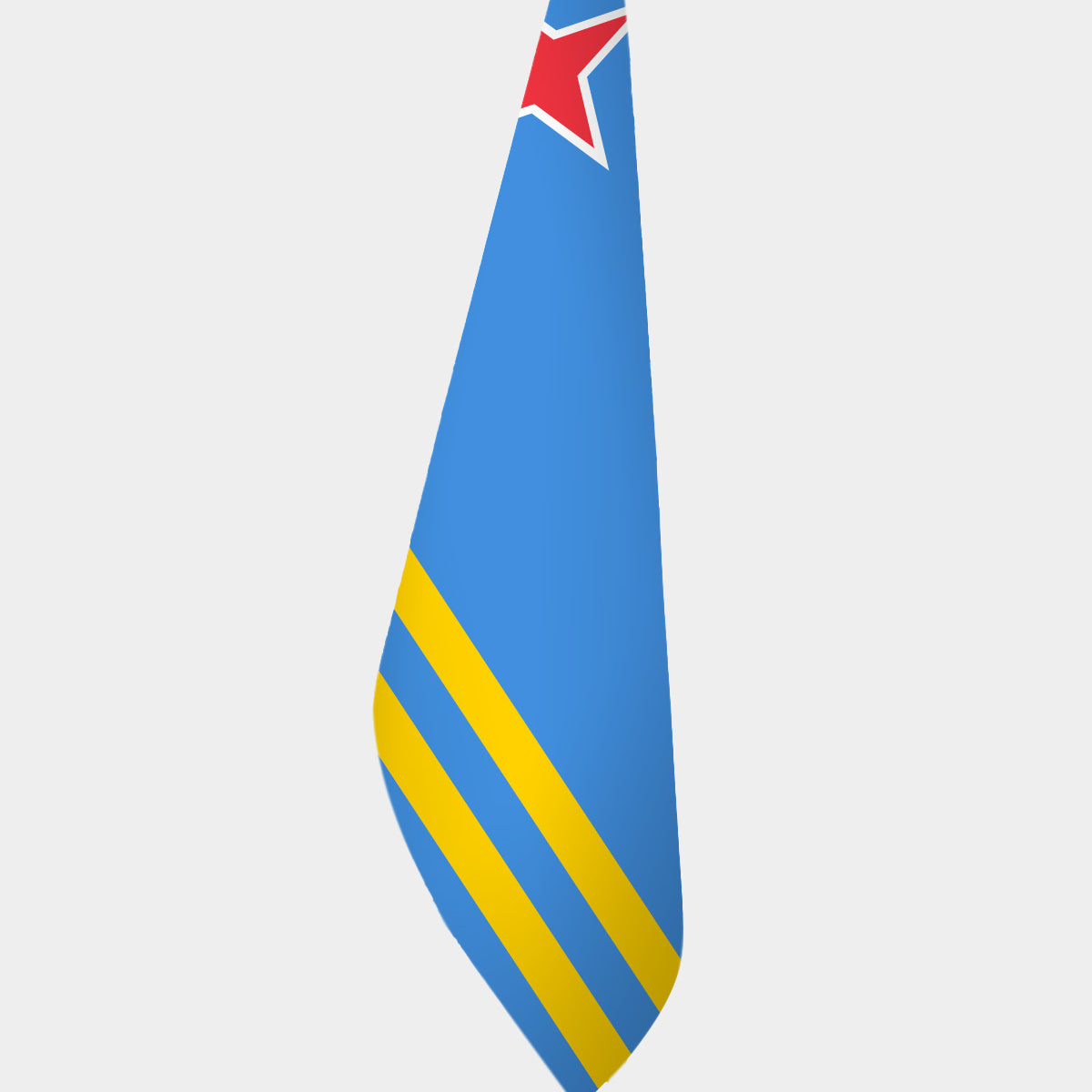 Aruba Official Indoor Flag — Double Satin, Gold Pole