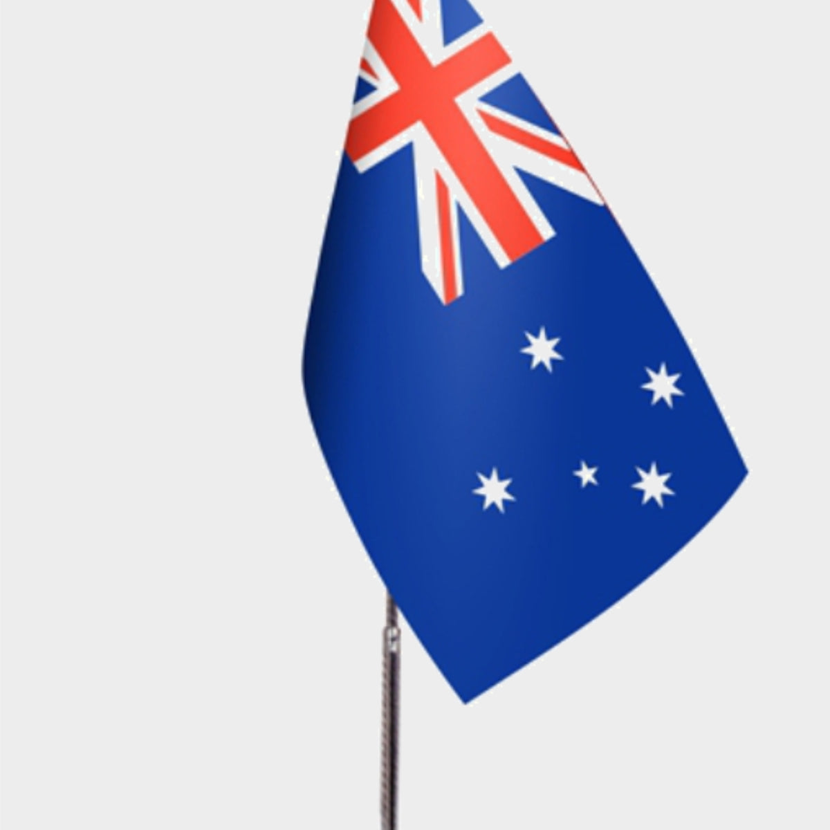 Australia Desk Flag - Premium Double-Layer Satin with Chrome L-Shaped Stand | Professional Quality Country Desk Flag for Government Offices and Institutions